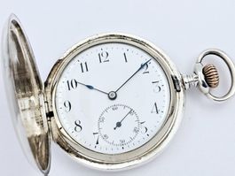 Antike Savonette Taschenuhr 935 Silber