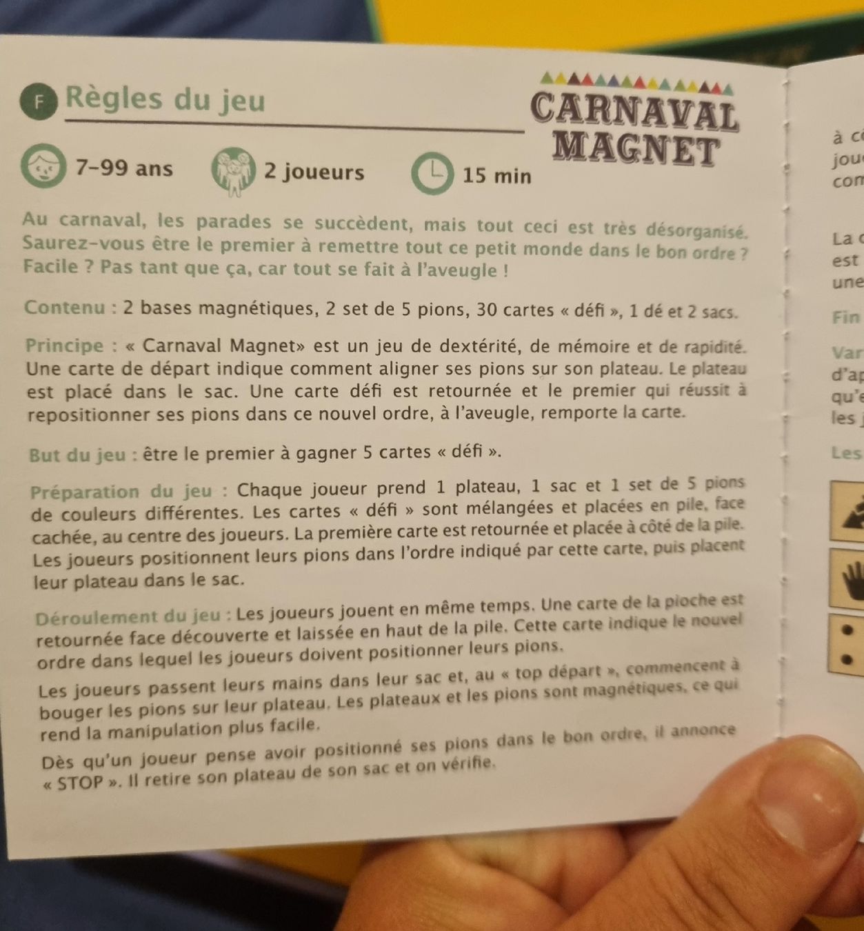 Djeco Giochi: Jeu Djeco Carnaval Magnet  – Usato da Fribourg venduto da jarmilka 7