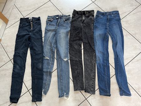 4 High Waist Skinny Hosen Grösse 32
