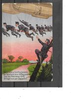 Humor-AK Militär (Rekuten-Drill erfolgt nur per Zeppelin)