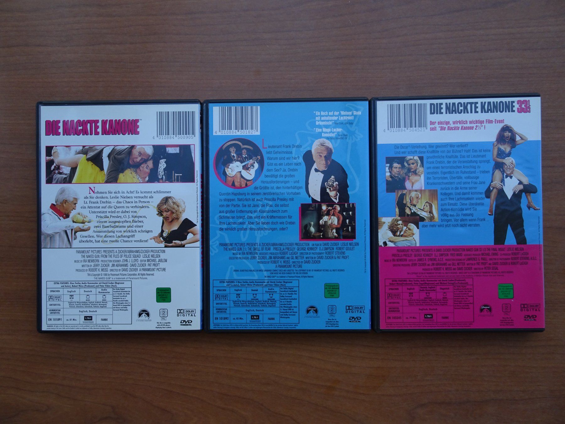 Tutti i DVDs: Die Nackte Kanone 1-3 – Usato da Schenkon venduto da Movieplanet 1