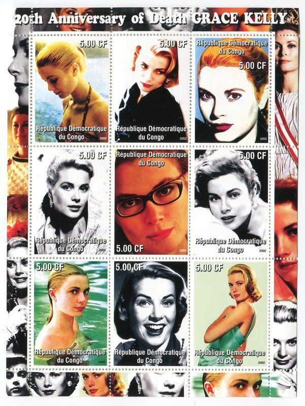Alle Briefmarken: Block "Grace Kelly". Kongo – Neu und originalverpackt aus Basel von Butsch5