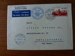 Brief Spezialflug Zürich - Bern 13.VII.43