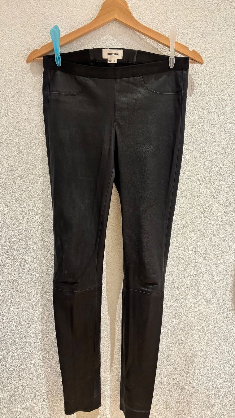 Helmut Lang Pantaloni: Helmut Lang Leder Hose – Usato da Uitikon Waldegg venduto da Thefateofophelia