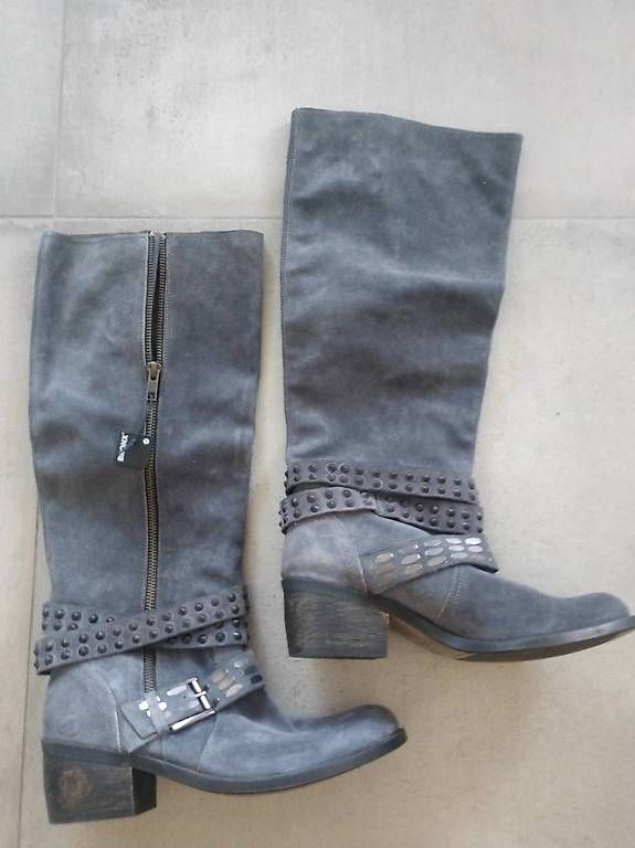 Scarpe da donna: Bottes en daim gris Bronx T37 - Neuf – Nuovo e nell'imballaggio originale da Genève venduto da Brachiopode
