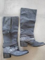 Bottes en daim gris Bronx T37 - Neuf