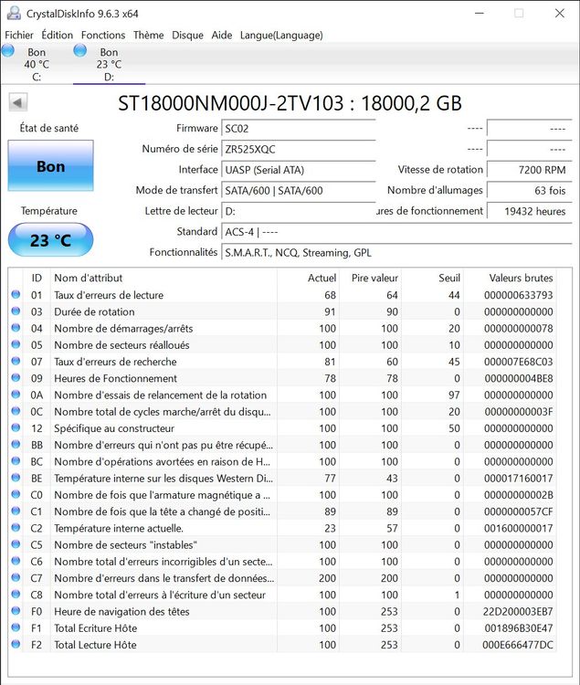 Seagate Dischi rigidi: Seagate Exos Enterprise 18Tb - SATA III CMR - ST18000NM000J – Usato da St-Pierre-de-Clages venduto da SB99 5