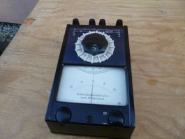 Antiker Analog Messgerät Bakelit Gehäuse Wiederstandsmessung