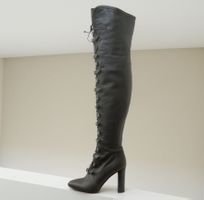 Orig. JIMMY CHOO Overknee Leder Stiefel Gr. 38, NP 1'680.--