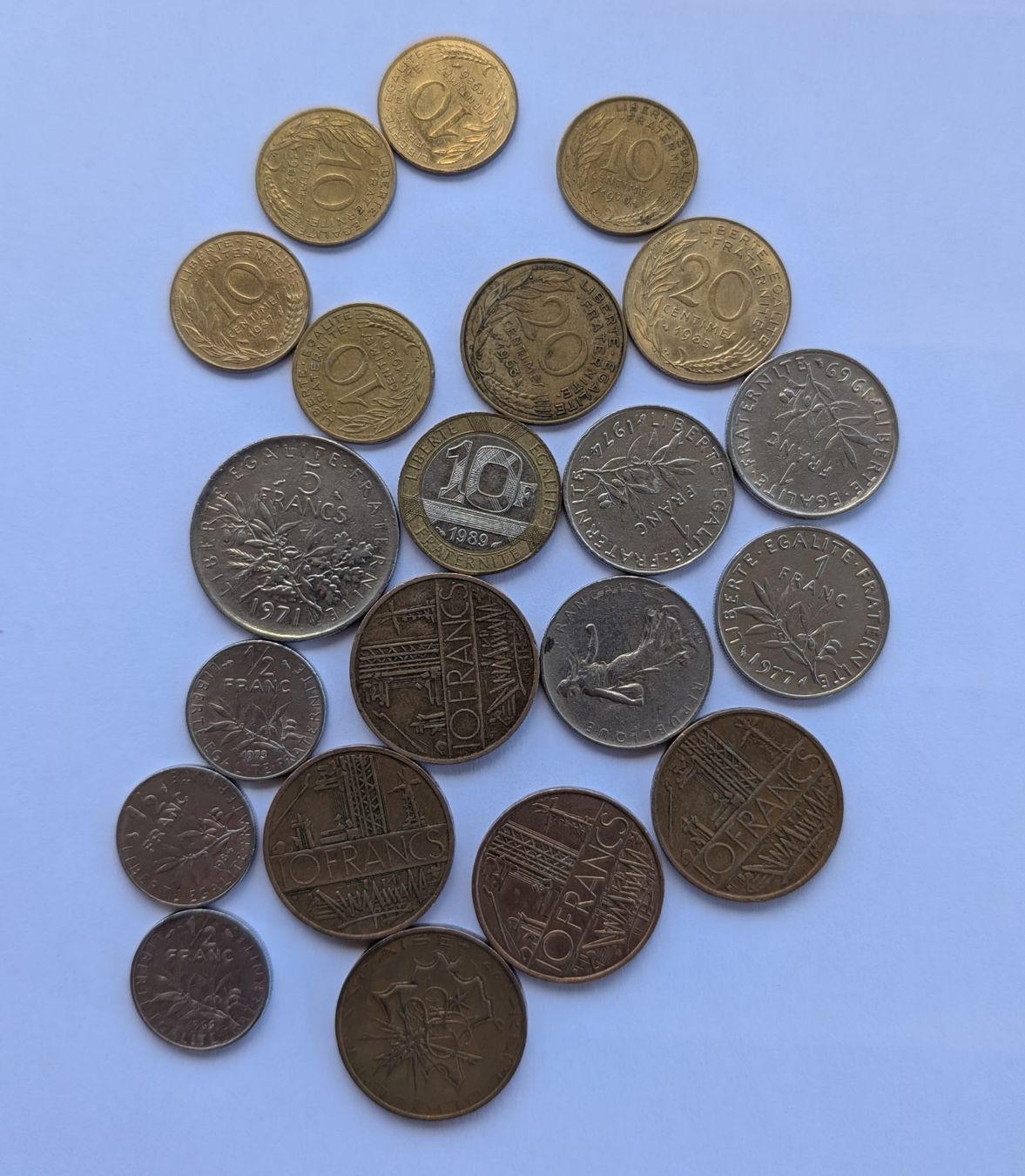 Tutti le monete: Französische Franc Münzsammlung & Banknote – Usato da Widnau venduto da angiel02 1