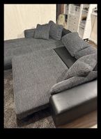 Ecksofa dunkelgrau Leder Elemente LxBxH 285x215x85cm