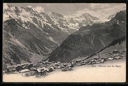 AK Mürren, Totalansicht, Alpen