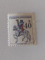 Tschechoslowakei Briefmarke 40h, 1974, Reiter mit Horn
