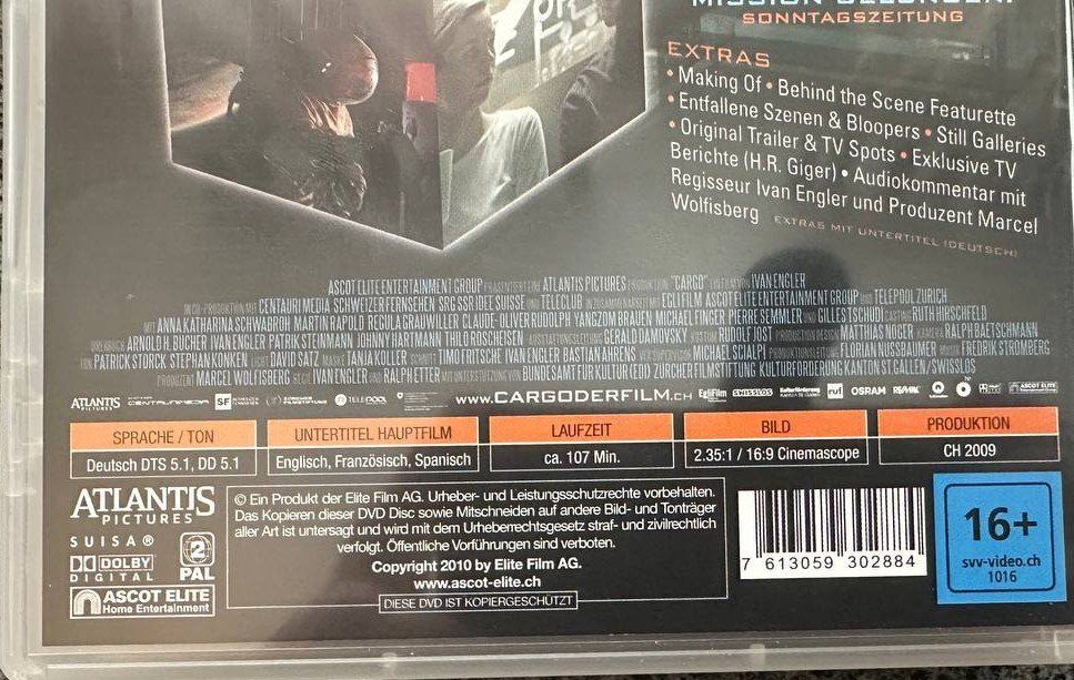 Alle DVDs: Sci-Fi DVD Cargo - Schweizer Produktion – Gebraucht aus Beringen von Mantafisch1 2