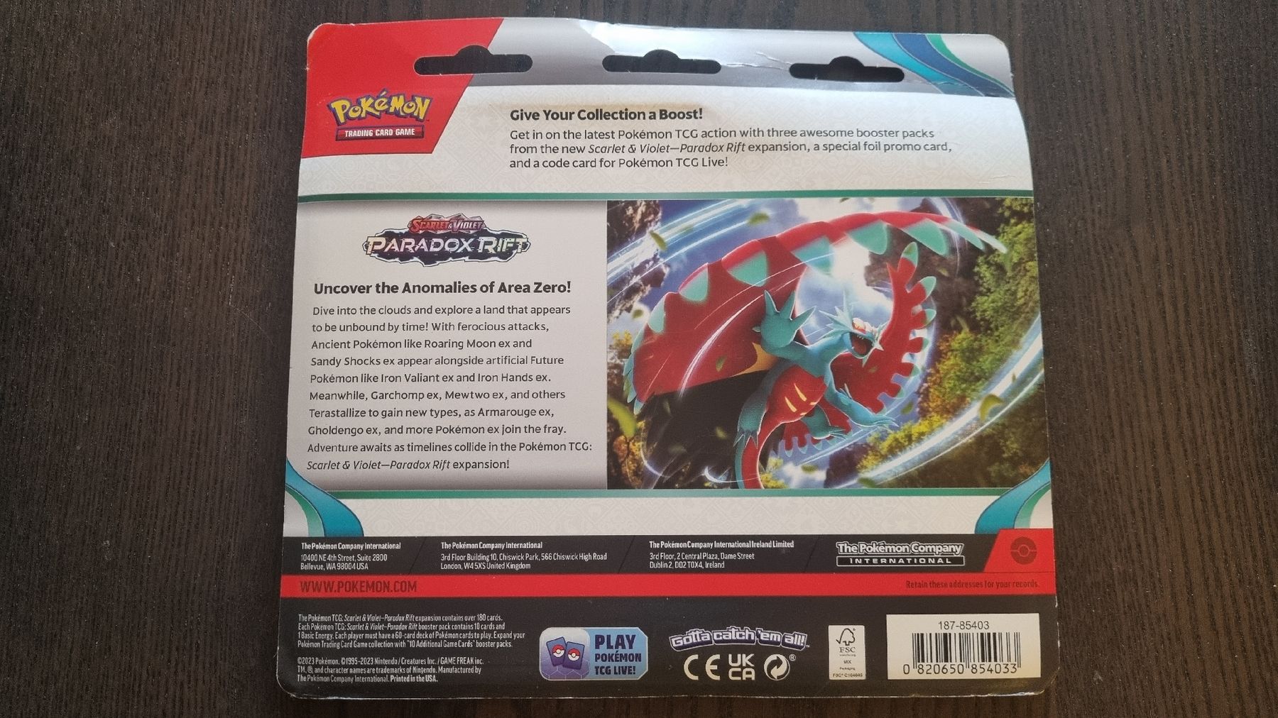 Pokémon Paradox Rift 3er Blister Arctibax Edition - Englisch (Neu und ...