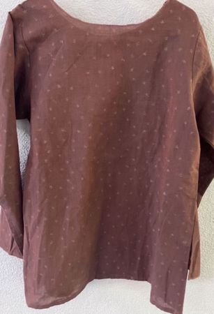 Braune Bluse aus 100% Baumwolle, Gr. 128 wie neu!