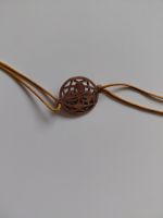 Armband gelb mit Holzanhänger neu
