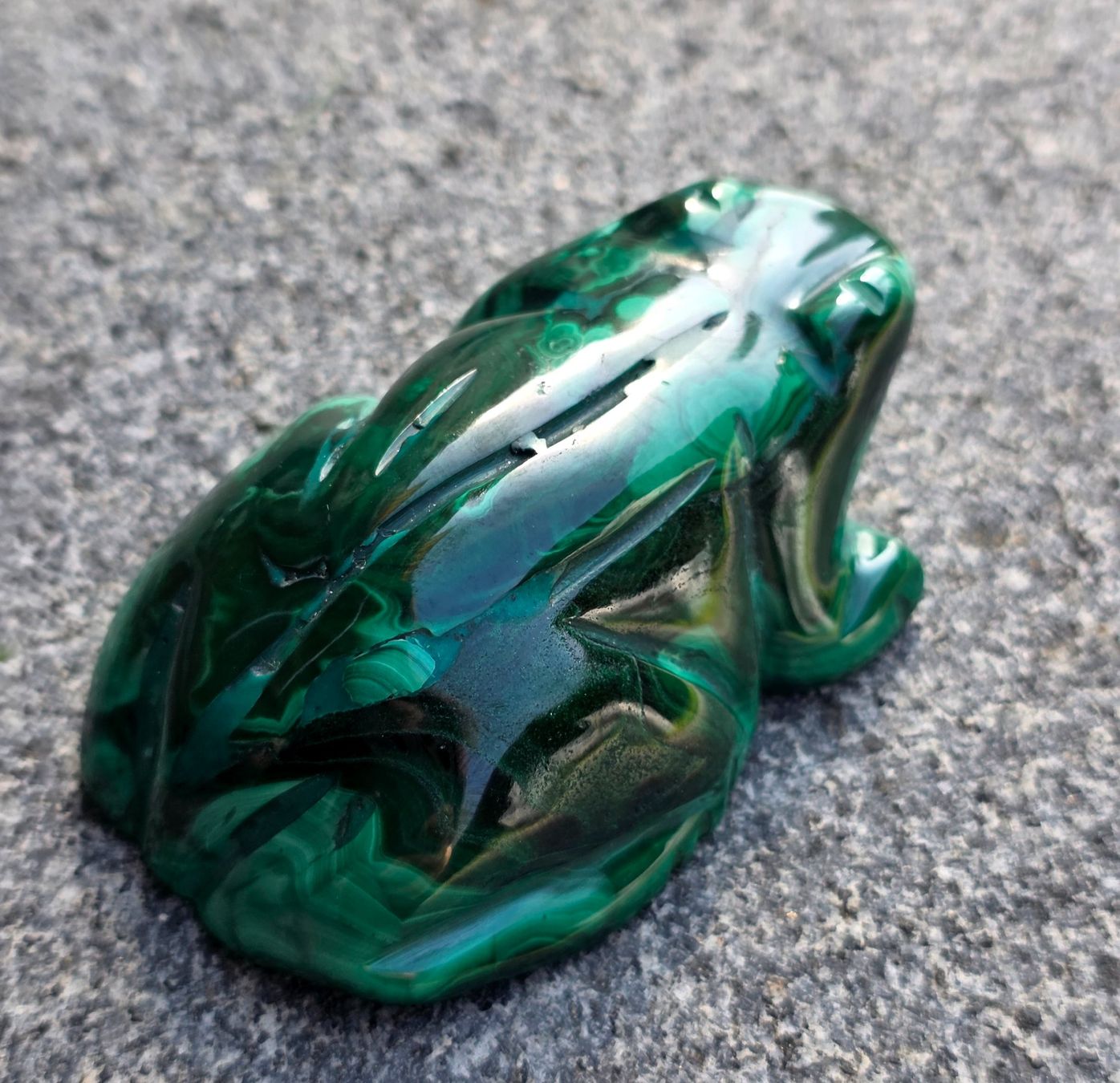 Minerali & Pietre curative: Malachit Frosch 141g – Nuovo e nell'imballaggio originale da Matzingen venduto da Shay_Crystalz 1
