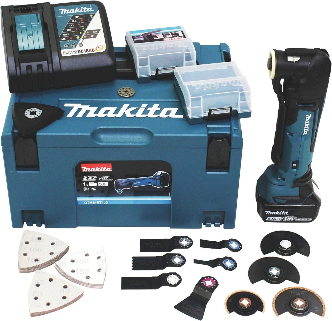 Makita Tutti gli attrezzi: Makita DTM51RT1J3 Multifunktionswerkzeug – Nuovo e nell'imballaggio originale da Bottighofen venduto da zaap