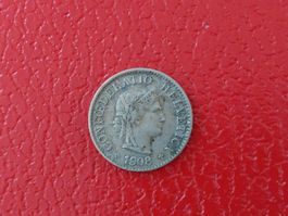 abart 5 rappen 1908 ohne - im H