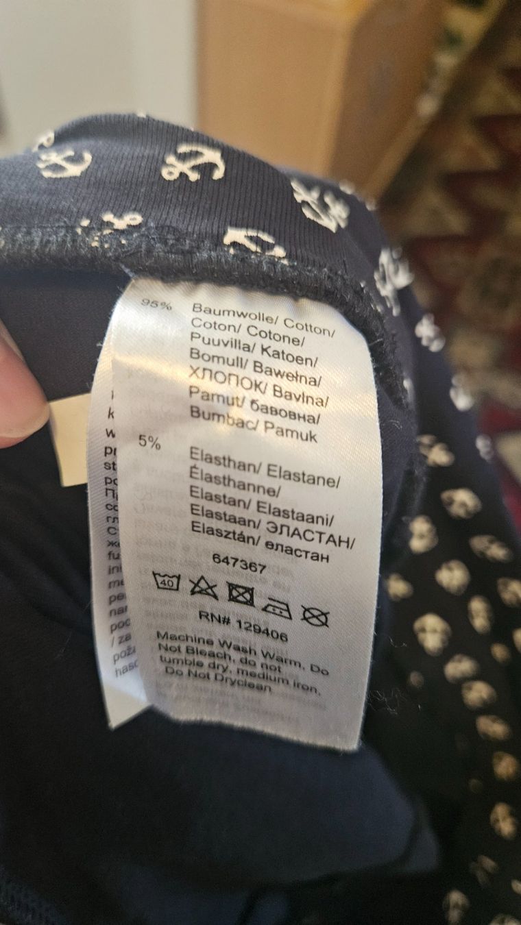 Hosen: Pantaloni da ginnastica cotone nero con ancore Bpc tg. 36/38 – Gebraucht aus Melano von H-Sara 3