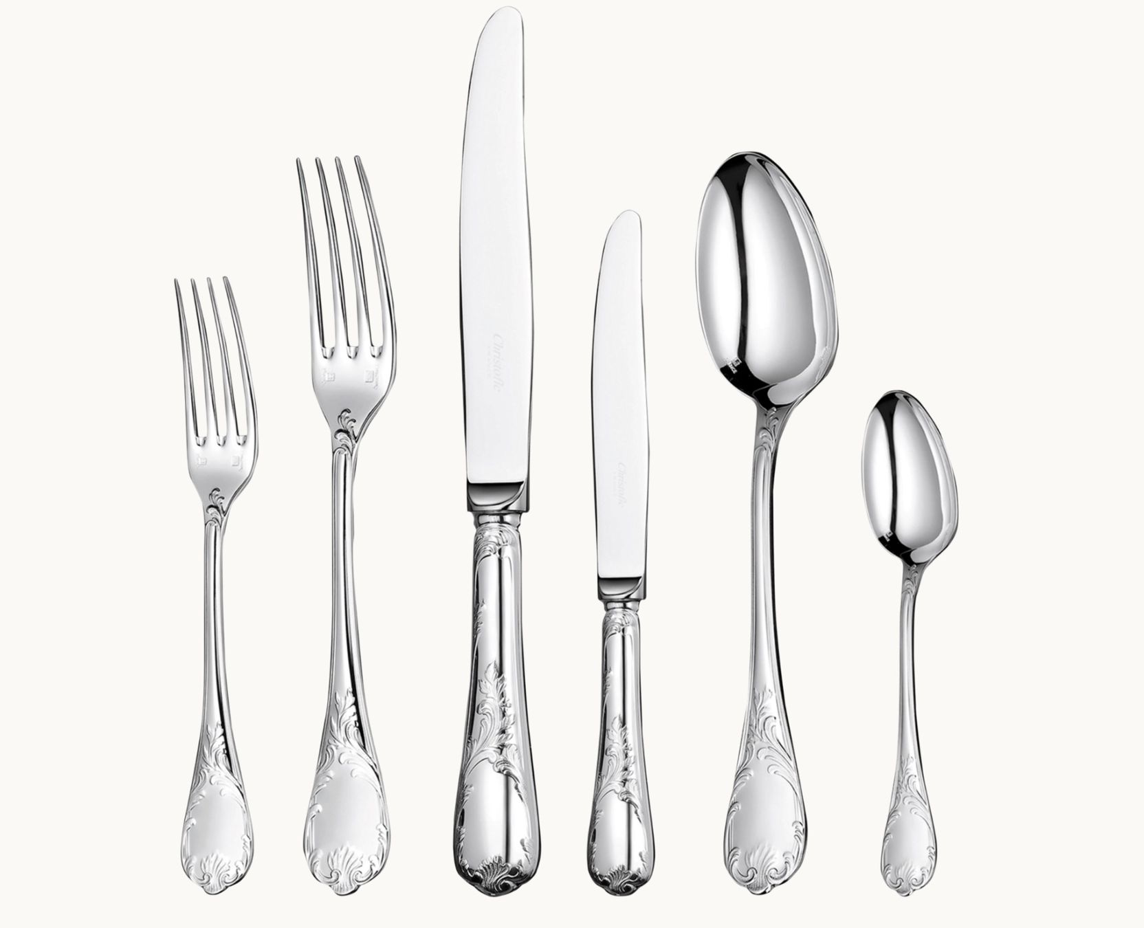Christofle Set di posate: NEU Christofle Besteck Set Marly versilbert Luxus – Nuovo e nell'imballaggio originale da Lenzburg venduto da ann_bnc9 1