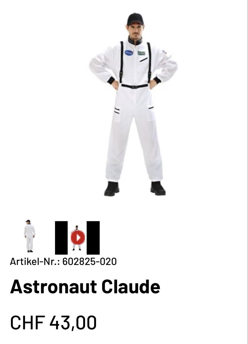 Costumi: # KOSTÜM - Astronaut Claude Gr. M # – Usato da Bolligen venduto da secondhand-with-love