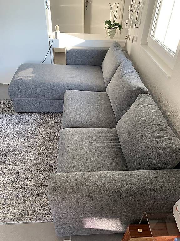 Divani: 3er Sofa / Couch VIMLE mit Récamiere grau – Usato da Baar venduto da nic_9886 3