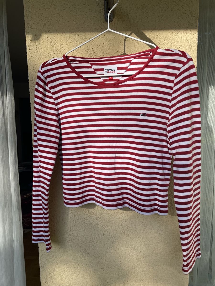 Tommy Hilfiger Top: Tommy Hilfiger Sweatshirt gestreift Gr. M – Usato da Au/ZH venduto da markthallerapperswil