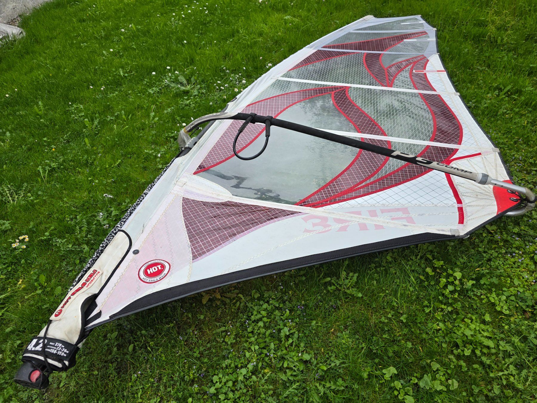 Surf: Windsurf-Komplettrigg Hotsails Maui 4,2 Fire – Usato da Buchs SG venduto da swisssurfer007 1