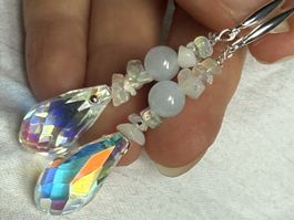 Opal, Aquamarin & Swarovski Crystalls NEU