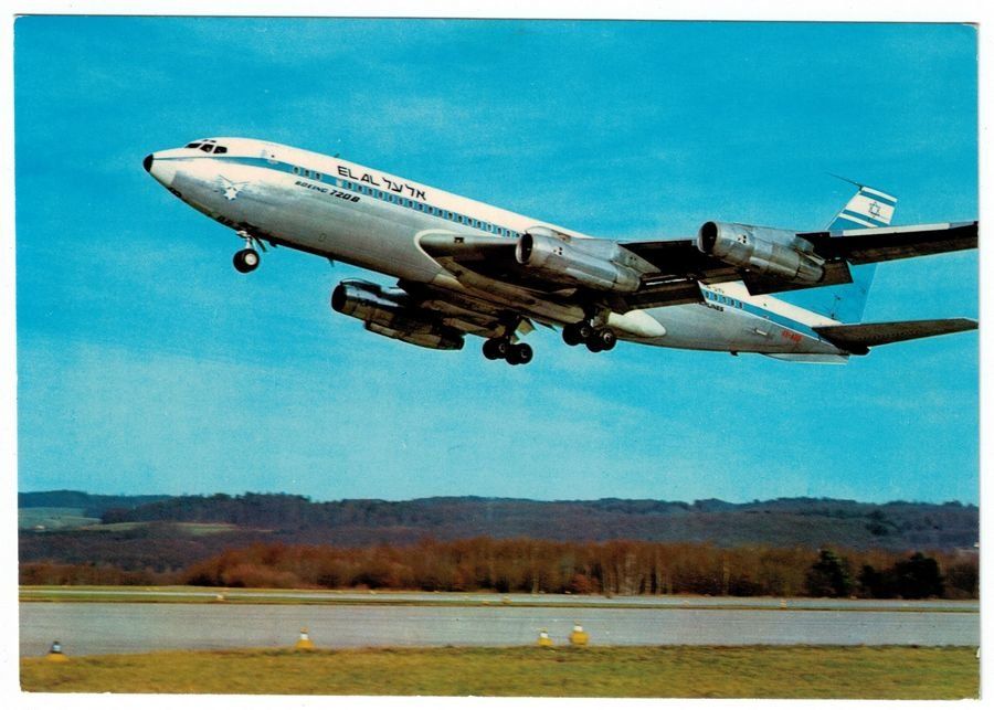 Cartoline postali: EL AL Boeing 720 B – Usato da Frauenfeld venduto da POML