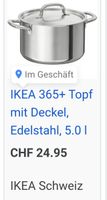 Kochtopf 5 L mit Deckel aus robusten Edelstahl, NEU.