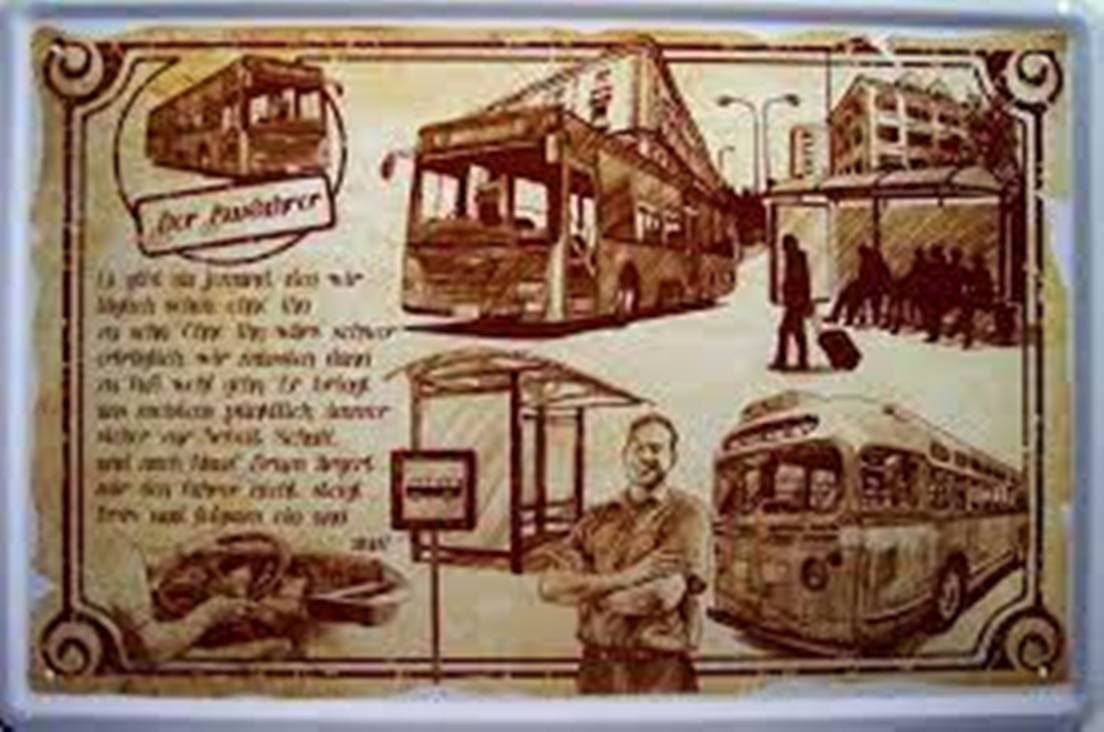 Insegne: Blechschild-BERUFE+HOBBY-BUSFAHRER – Nuovo e nell'imballaggio originale da Rupperswil venduto da big-one-sale