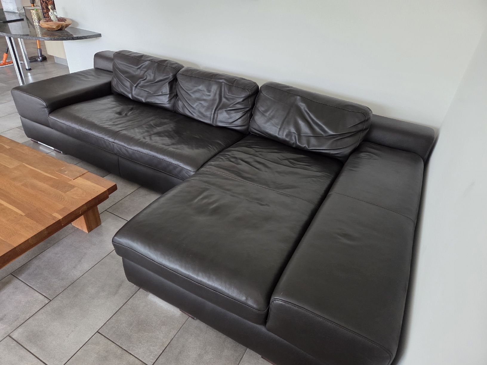 Divani: Ecksofa Leder dunkelbraun gebraucht  – Usato da Baar venduto da Daber 2