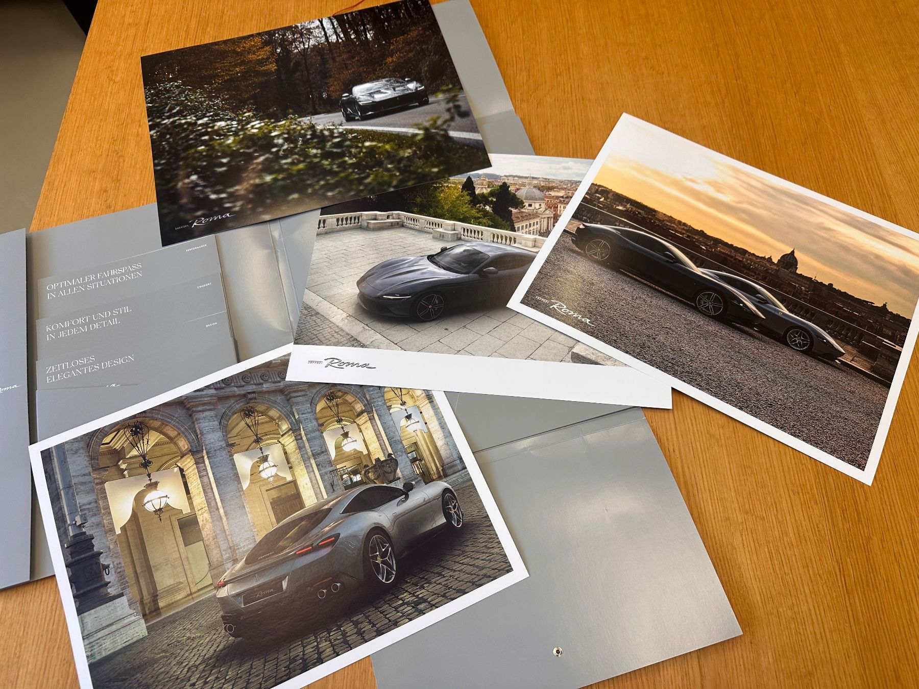Ferrari Documenti: Ferrari Präsentationsmappe Ferrari Roma – Usato da Stein AR venduto da Krabbe2 1