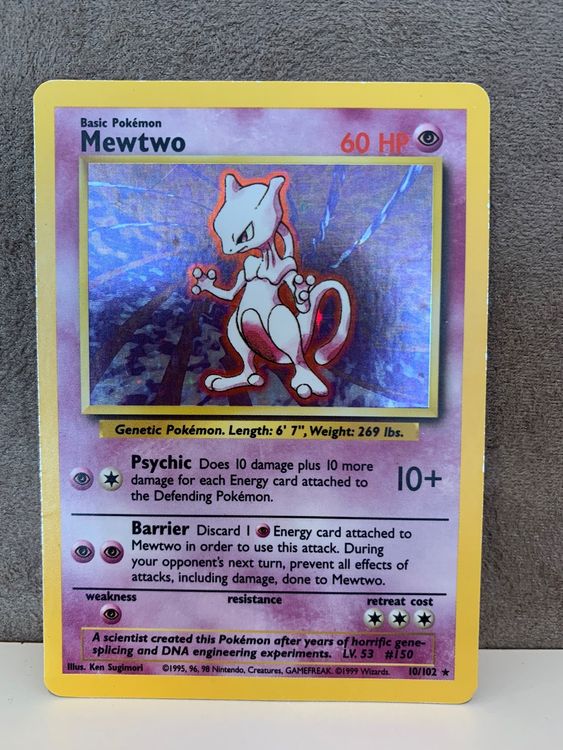 Mewtwo Holo ENG Base Set Pokemon 10/102 (Gebraucht) in Fislisbach für ...