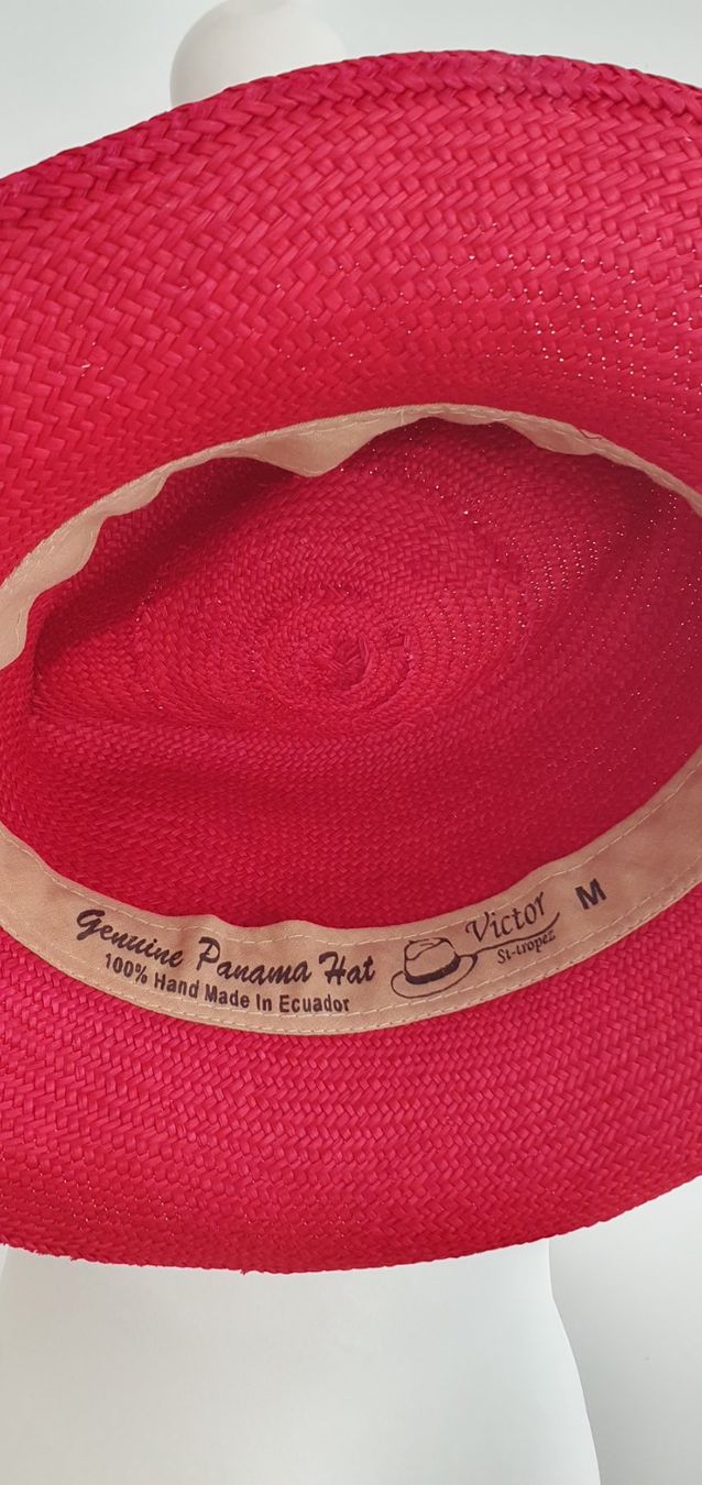 Copricapi, berretti & cappellini: Original Panama Hut rot/schwarz Gr. M – Usato da Stansstad venduto da InStyle8 7