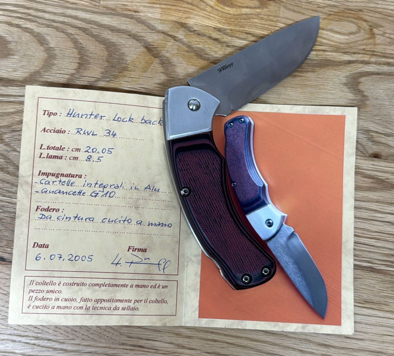 HUNTER LOCK BACK(HANSPETER RÜEGG HANDMADE KNIVES) (Gebraucht) in Zürich ...