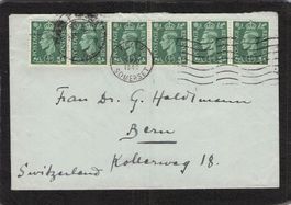 König George Vl , Halb Pence Grün 6er Streifen, 5.5.1943