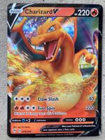 Pokémon Karte Charizard V 019/189 gebraucht guter Zustand