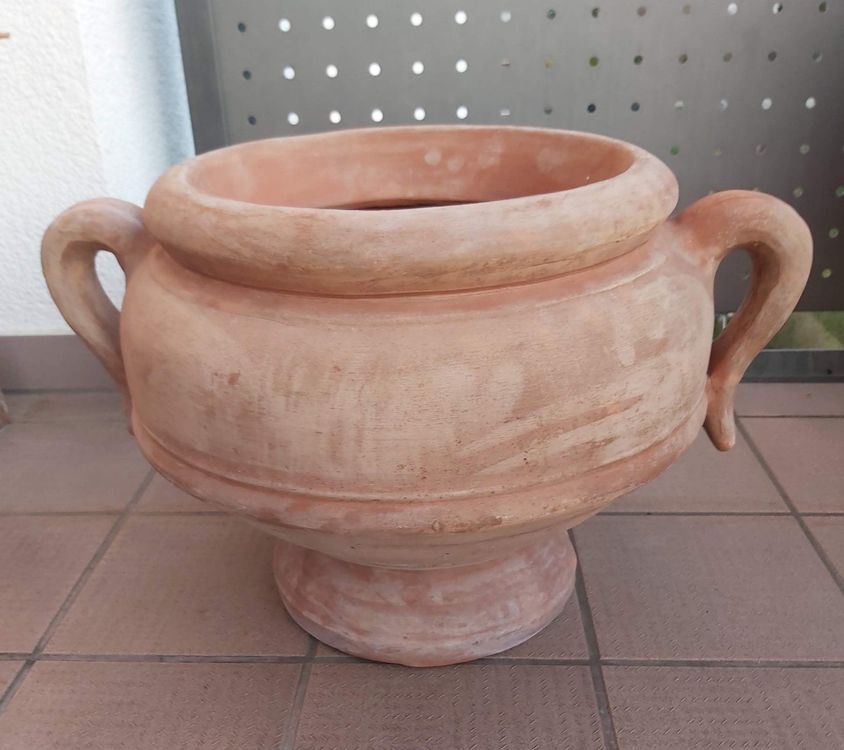 Zuppiera In Terracotta 4,5 Litri - Per Zuppe E Minestre, Design Rustico, Bordo Acciaio - Adatta Al Microonde - Foto 3