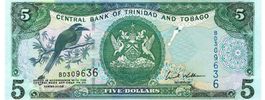 Trinidad and Tobago 5 Dollar 2006 P-47 UNZ Serie BD-309636