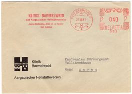 BARMELWEID - Firmenfreistempel auf Beleg der Klinik