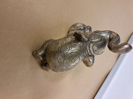 Elefant Messing Versilbert