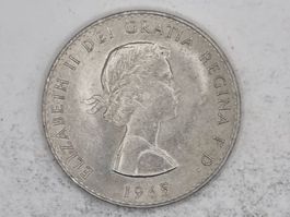 Medaille Churchill mit Queen Elisabeth II 1965