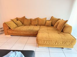 Ecksofa Senfgelb  mit Kissen gebraucht Zustand