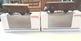 Märklin HO 4885/4878 - 2 Wagons Marchandises DB "Bon état "
