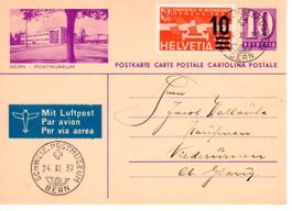 Bildpostkarte Bern Postmuseum + Stempel 1937