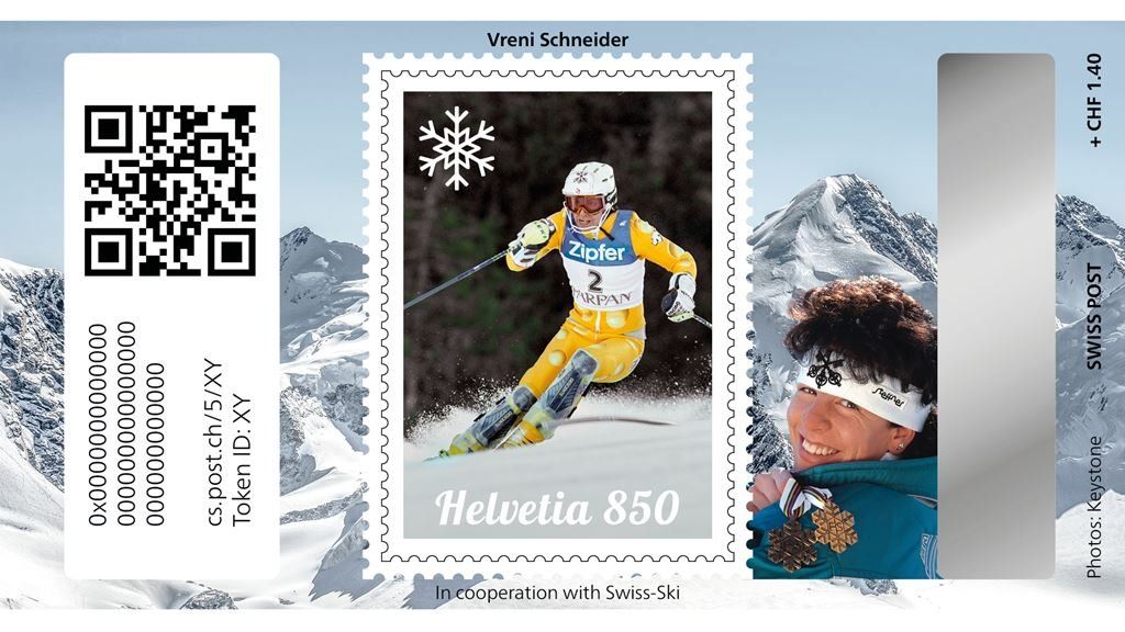 Tutti i francobolli: Swiss Crypto Stamp 5.0 - Vreni Schneider (Basic ID 10) – Nuovo (secondo la descrizione) da Rorschach venduto da tFFMoon2